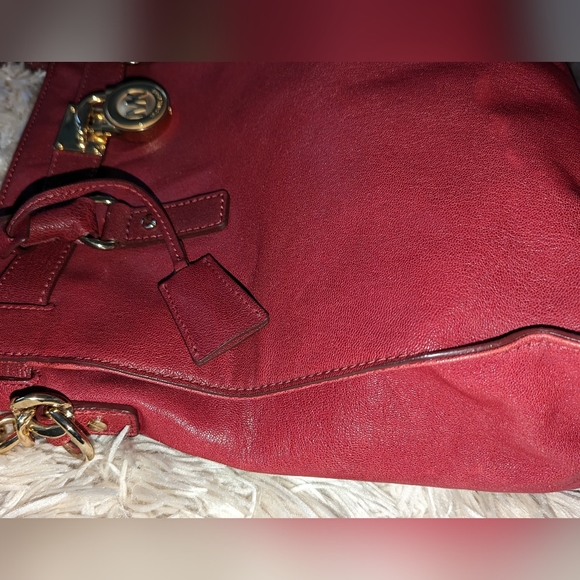 Michael Kors large Hamilton purse dark red - Picture 5 of 12